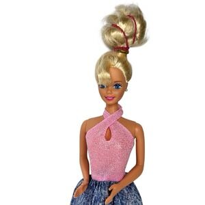 Vintage Mattel # 13742 Strollin' Fun Barbie 1995 Redressed Too Skirt Blonde